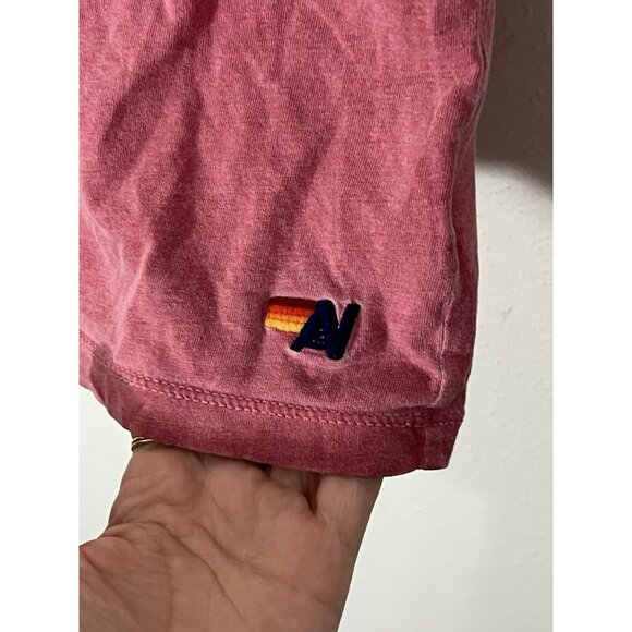 Aviator Nation Kids Austin Texas Short Sleeve Shirt Size 12 Pink Red - Picture 4 of 11